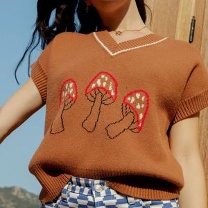 Lisa Says Gah! Mushroom Sweater Vest 🍄